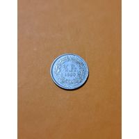 Монета 1/2 франка Швейцария 1990 г.