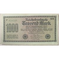 1000 марок 1922 год. Веймарская республика. С рубля без МЦ