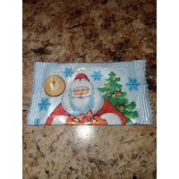 Этикетка от конфет, обертка от конфет Фон Барон. Дед мороз, ёлка, Новый год. лот 33