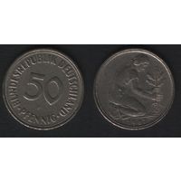 Германия km109.1 (ФРГ) 50 пфенниг 1967 год (F) (f