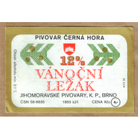 Этикетка пива Vanocni lezak Чехия Е509