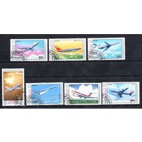 Современные самолёты Монголия 1984 год серия из 7 марок