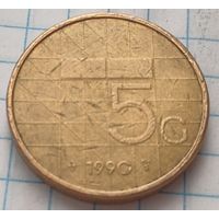 Нидерланды 5 гульденов, 1990     ( 2-15-1 )
