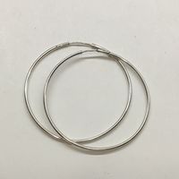 Серьги кольца, диаметр 4 см, 2.19гр