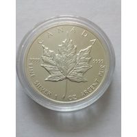 Канада 5 долларов 1990 г 1oz Серебро 9999