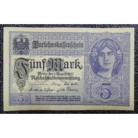 5 марок Германия 1917 г. aUNC