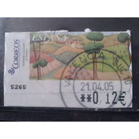 Испания 2003 Автоматная марка Живопись. Лето 0,12 евро Михель-2,0 евро гаш