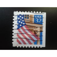 США 1996 стандарт, флаг год выпуска красного цвета