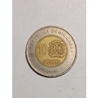 Доминиканская республика 10 песо 2007 года .
