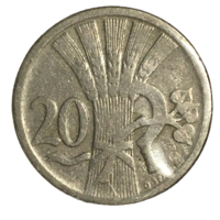 Чехословакия 20 геллеров, 1921 (холдер)