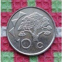 Намибия 10 центов, UNC. Герб Намибии. Новогодняя ликвидация!