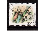 Исландия-1990,(Мих.729) ** , Спорт, футбол,