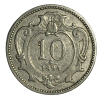 Австрия 10 геллеров, 1894