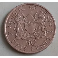 Кения 50 центов, 1968 (12-6-2(в))
