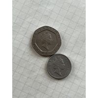 Великобритания 2 монеты