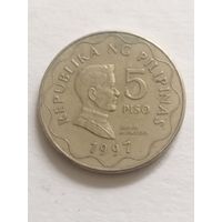 Филиппины 5 писо 1997