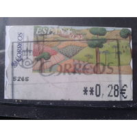 Испания 2003 Автоматная марка Живопись Лето 0,28 евро Михель-2,0 евро гаш