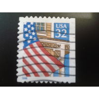 США 1996 стандарт, флаг год выпуска синего цвета