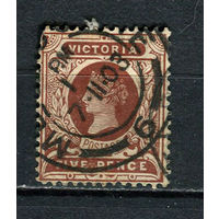 Австралийские штаты - Виктория - 1890/1899 - Королева Виктория 5P - [Mi.115] - 1 марка. Гашеная.  (Лот 66Di)
