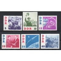 Космос Полет Ю. Гагарина ГДР 1961 год серия из 6 марок