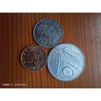 Сингапур 10 центов 2005, Италия 10 лир 1955, Болгария 1 сотинка 2000-67
