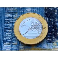 Монетовидный жетон 6 (Sex) Euros (евро). #3