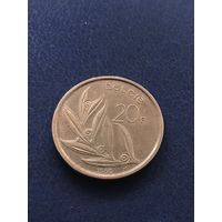 Бельгия 20 франков 1980 -ё-