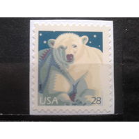 США, 2009, Белый медведь, самоклейка**