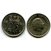 Нидерланды 25 центов 1950 качество