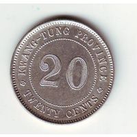 Китай. Провинция Кванг-Тунг 20 центов 1915 г.