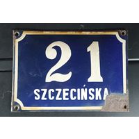 Табличка адресная, Польша.