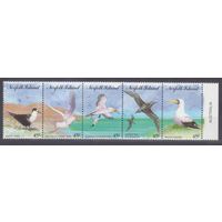 1994 Остров Норфолк 569-573strip птицы 7,00 евро