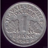1 Франк 1942 год Франция