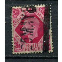 Великобритания - 1937/1939 - Король Георг VI 8Р - [Mi.208x] - 1 марка. Гашеная.  (LOT EX38)-T10P30