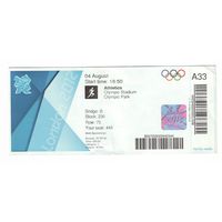 Билет, Олимпиада-2012, Лондон, целый.