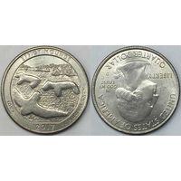 25 центов(квотер) США 2017г D, Национальный памятник Эффиджи-Маундз