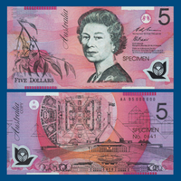 [КОПИЯ] Австралия 5 долларов 1995-2001г.г. (Образец)