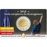 Бельгия 2 евро 2015 Европейский года развития BU