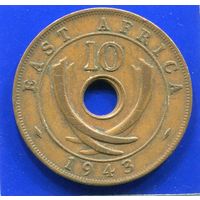Британская Восточная Африка 10 центов 1943