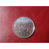 25 центов 1979 год Нидерланды