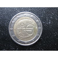 2 евро Бельгия 2009 10 лет безналичному евро (человечек) возможен обмен