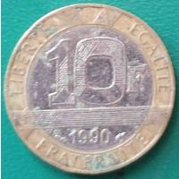Франция 10 франков 1990 02