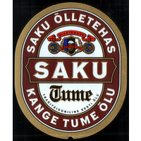 Этикетка пиво Saku Tume Эстония Ф205