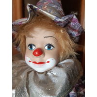 Кукла клоун, фарфоровая. Германия.