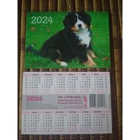 Карманный календарик. Собака. 2024 год