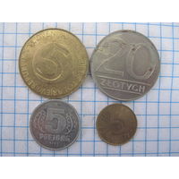 Четыре монеты/19 с рубля!