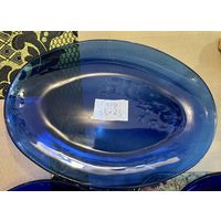 Посуда овальное блюдо синяя (6 предметов)