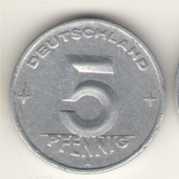 5 пфеннигов 1950 (А) г.