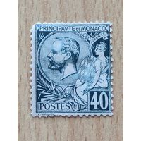 Почтовая марка Княжества Монако  1891 г. Князь Альберт I (1848-1922), MLH.