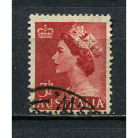 Австралия - 1953/1954 - Королева Елизавета 3 1/2Р - [Mi.229] - 1 марка. Гашеная.  (Лот 22EW)-T25P3